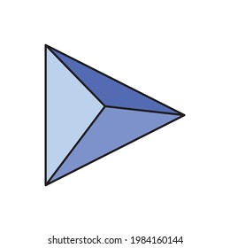 tetrahedron or triangular pyramid shape