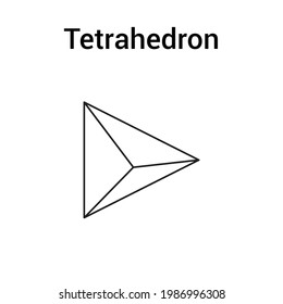 tetrahedron or triangular pyramid shape