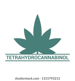 Tetrahydrocannabinol logo vector