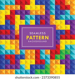 Tetris Block Seamless Pattern Design