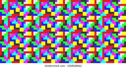 Tetris colorful background vector illustration