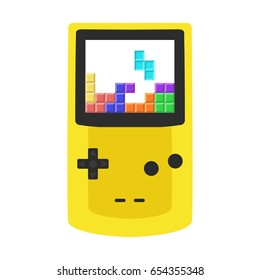 Tetris game console joystick vector illustration