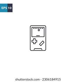 Tetris game outline icon Vector illustration