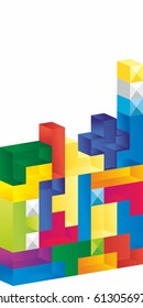 Tetris game, vector image