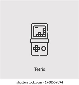 Tetris Icon Vector Icon.Editable Stroke.linear Style Sign For Use Web Design And Mobile Apps,logo.Symbol Illustration.Pixel Vector Graphics - Vector