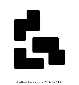 Tetris Icon Vector Symbol Design Illustration