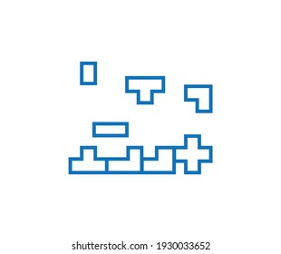 Tetris pieces, playing Tetris blocks