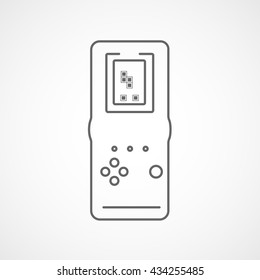 Tetris Portable Game Icon On White Background

