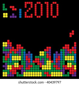 tetris vector concept for new year