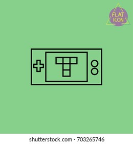 tetris video game line icon