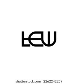 tew lettering initial monogram logo design