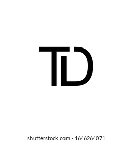 Tex initial TD DT Letter logo design vector. Illustration of Typography Letter TD DT Logotype