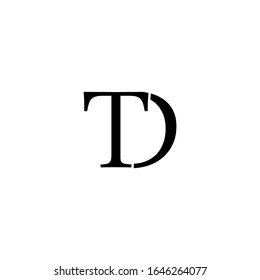 Tex initial TD DT Letter logo design vector. Illustration of Typography Letter TD DT Logotype