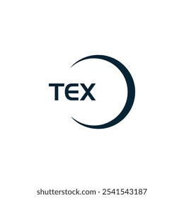 Logotipo de TEX. Diseño T E X. Letra TEX blanca. TEX, diseño de logo de letra TEX. Diseño del logotipo de la letra X en ORO,