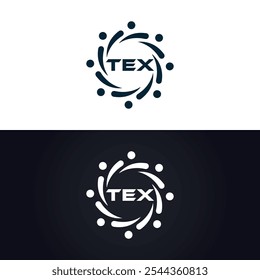 Logotipo de TEX. Diseño T E X. Letra TEX blanca. TEX, diseño de logo de letra TEX. Diseño del logotipo de la letra X en ORO,