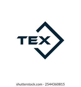 Logotipo de TEX. Diseño T E X. Letra TEX blanca. TEX, diseño de logo de letra TEX. Diseño del logotipo de la letra X en ORO,