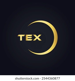 Logotipo de TEX. Diseño T E X. Letra TEX blanca. TEX, diseño de logo de letra TEX. Diseño del logotipo de la letra X en ORO,