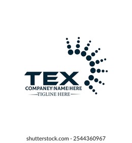 Logotipo de TEX. Diseño T E X. Letra TEX blanca. TEX, diseño de logo de letra TEX. Diseño del logotipo de la letra X en ORO,