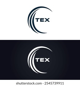 Logotipo de TEX. Diseño T E X. Letra TEX blanca. TEX, diseño de logo de letra TEX. Diseño del logotipo de la letra X en ORO,