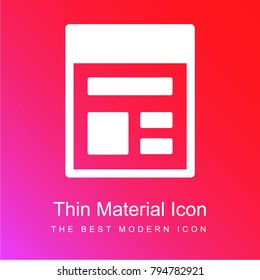Tex Template red and pink gradient material white icon minimal design