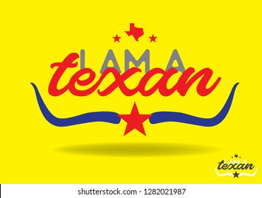 I am a TEXAN logo design concept. Vector EPS 10.