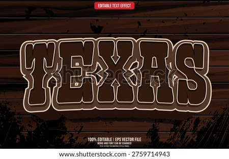 Texas 3D editable text effect