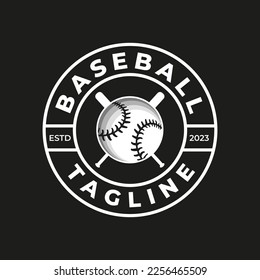 Texas American Sports Baseball Club logo. Illustration vector graphic of a Baseball logo. Vintage Logo Design Template Inspiration. on a black background