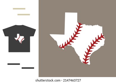 Texas baseball supporter t shirt design