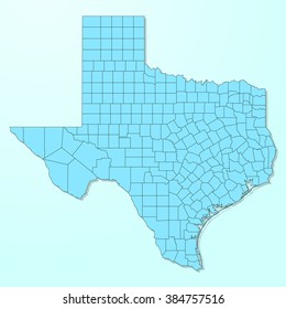 Texas blue map on degraded background vector