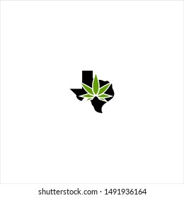 Texas and Cannabis logo design