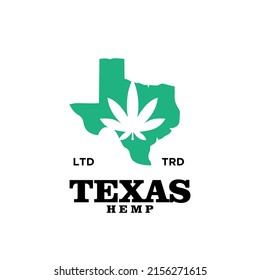 Texas cannabis premium vintage logo design vector