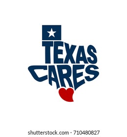 Texas Care Map Logo Flat Design