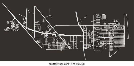 Texas City, Texas, USA – Urban Roads Map, City Transportation Network, Streets, Downtown And Suburbia, Minimalist Town Poster