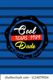 texas cool dude,t-shirt design