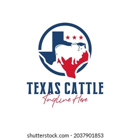texas cow inspiration illustration logo design