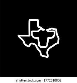 Texas cow logo design premium
