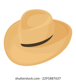 Texas cowboy hat icon cartoon vector. Rodeo leather. American country