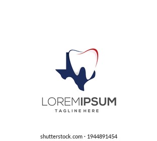 texas dental care icon logo design template