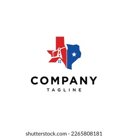 Texas development oil and gas logo vector template