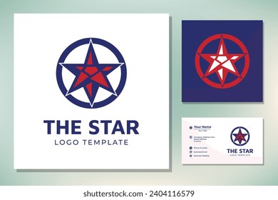 Texas Five 5 Pointed Pentagram logo design