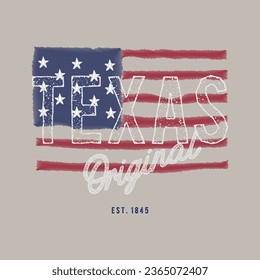 TEXAS FLAG ARTWORK WITH SCRIBBLE EFFECTS FOR TSHIRT, SWEAT SHIRT, MEN APPAREL