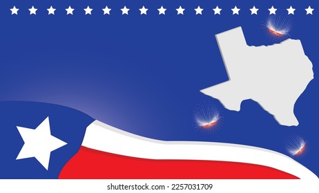Hintergrund der Texas-Flagge mit Kopienraum. Geeignet für den Einsatz auf der texas-Unabhängigkeitstagsveranstaltung
