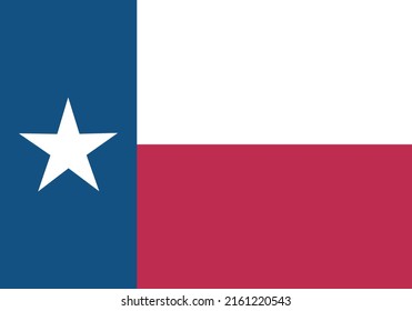 
Bandera de Texas en azul, blanco y rojo con una estrella blanca. Texanos.