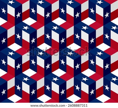 texas flag box pattern. vector illustration