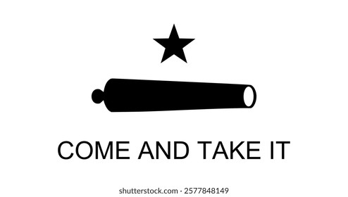 Texas Flag Come And Take It Flag Vector Illustration Premium Quality