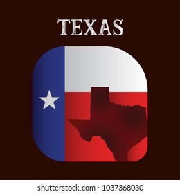 Texas Flag Design With Text