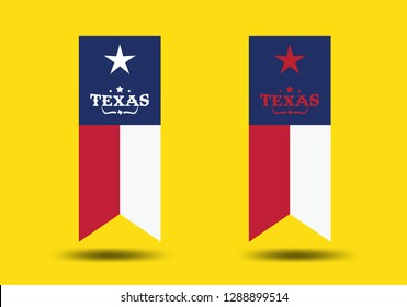 Texas Flag Design. Vector EPS 10.