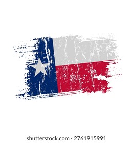 Texas flag with grunge effect - vector illustration	