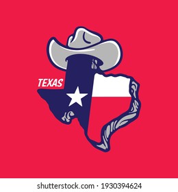 Texas Flag and Hat Vector