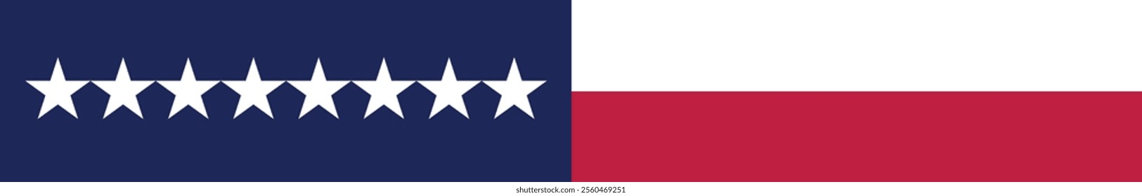 Texas flag long banner digital vector illustration